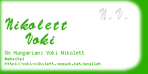 nikolett voki business card